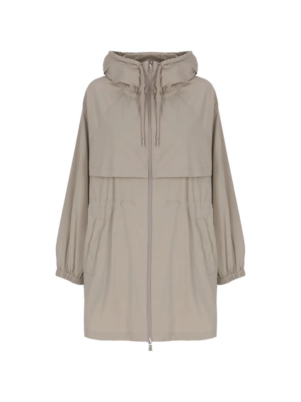 Herno hooded zip-up parka coat - Toni neutri