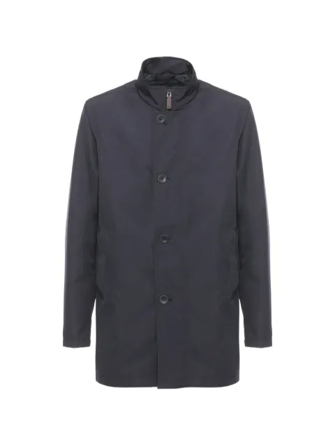 Herno high-neck button-fastening coat