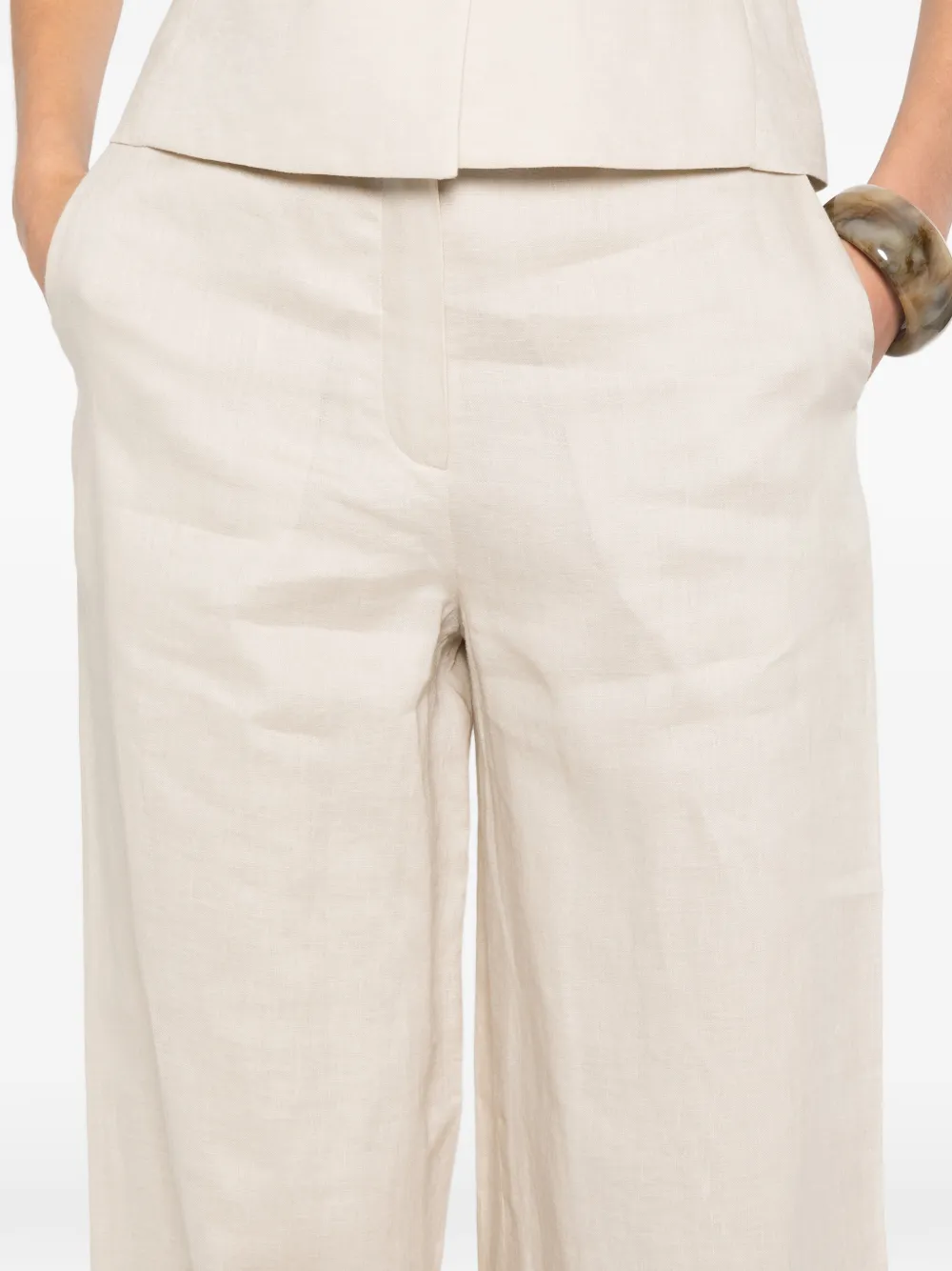 Max Mara Tapioca palazzo broek Beige