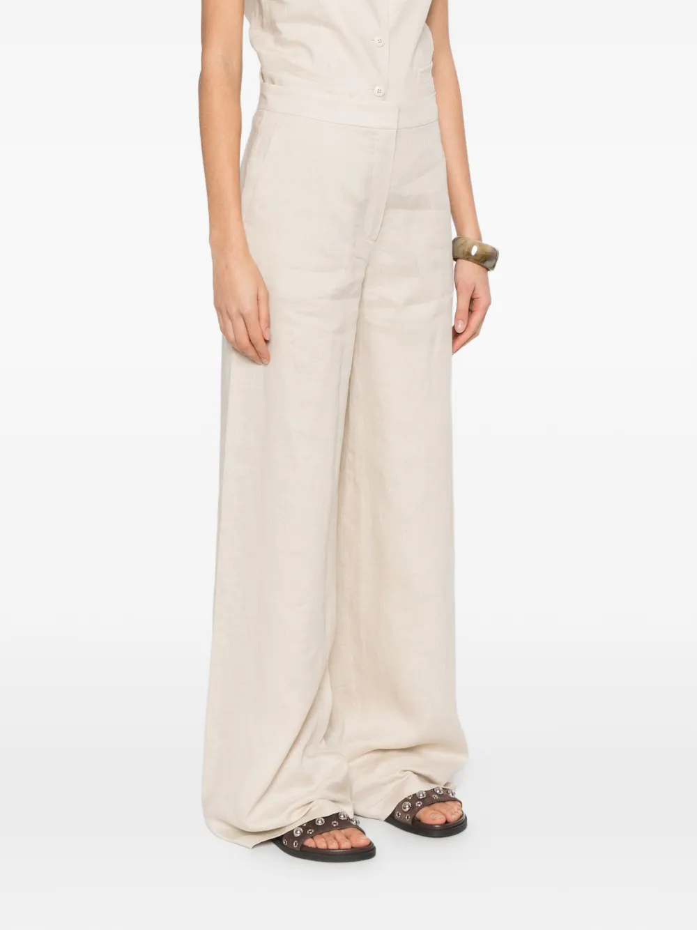 Max Mara Tapioca palazzo broek Beige