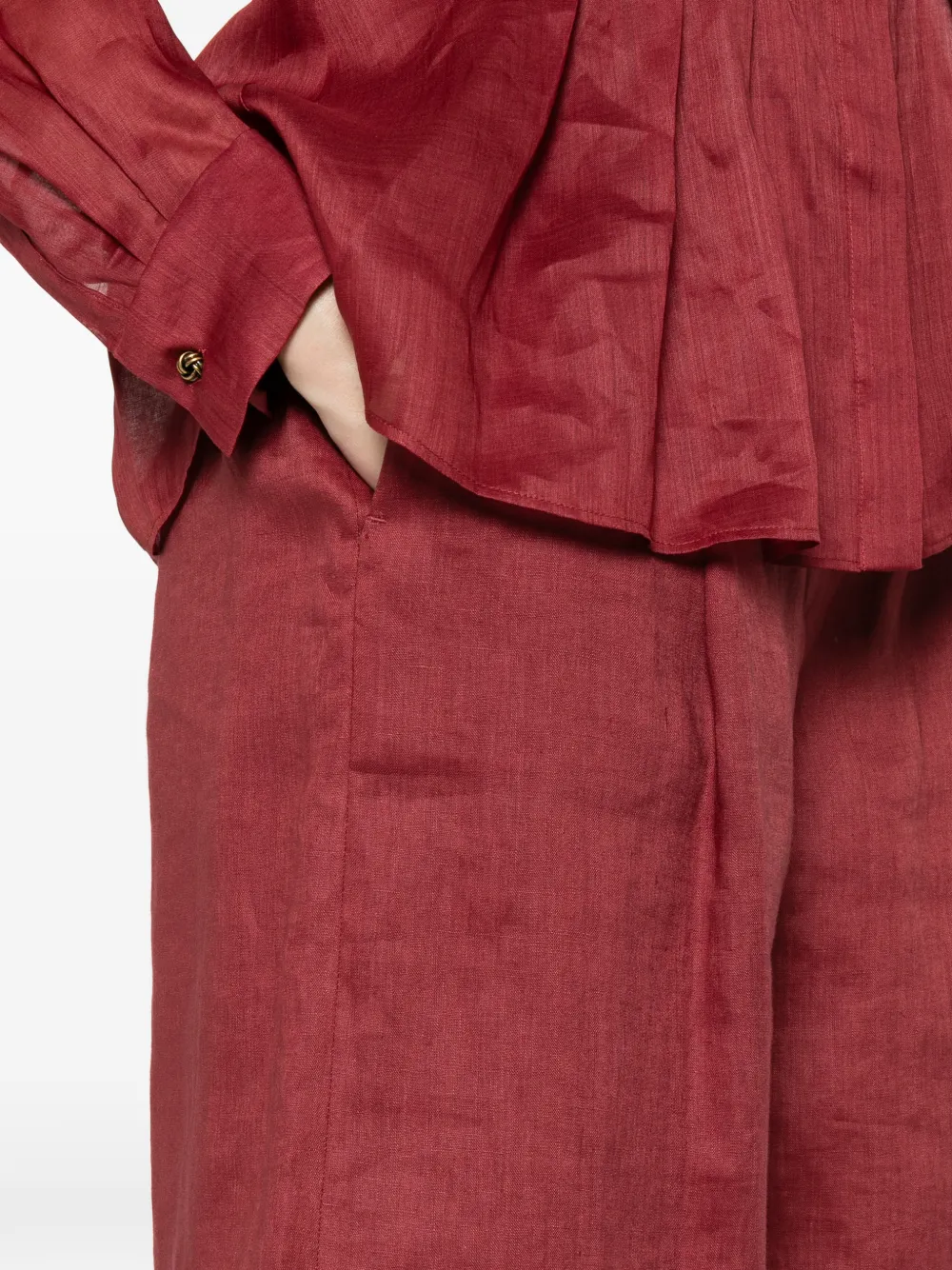 Max Mara Caravan getailleerde knielange shorts Rood