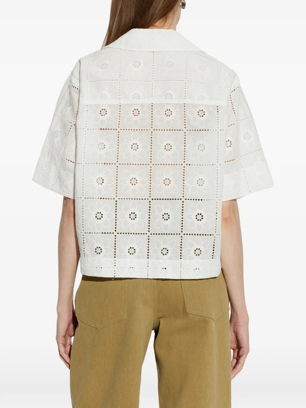PS Paul Smith blouse met geborduurde bloemen Wit