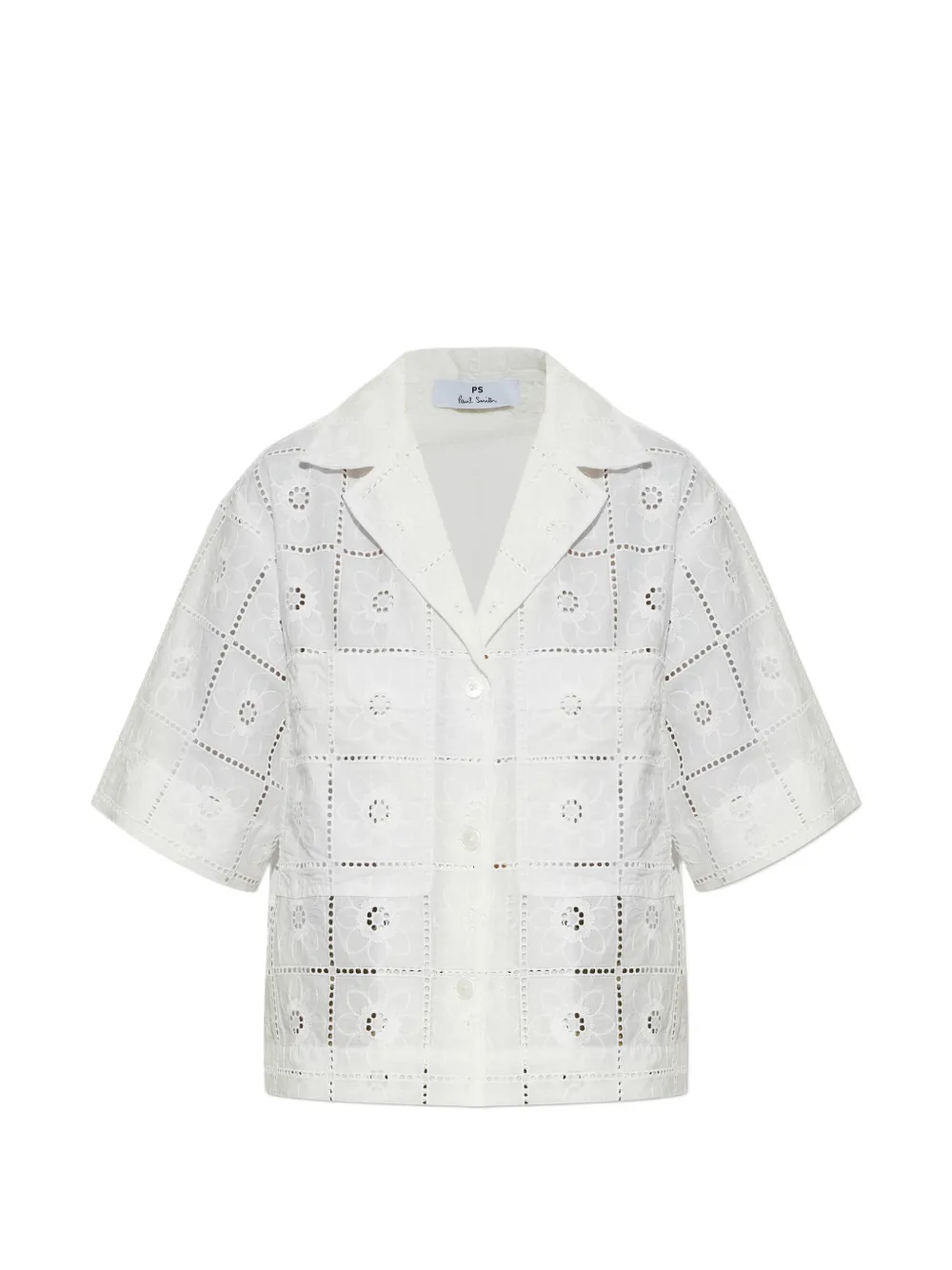 PS Paul Smith floral-embroidered shirt - Bianco