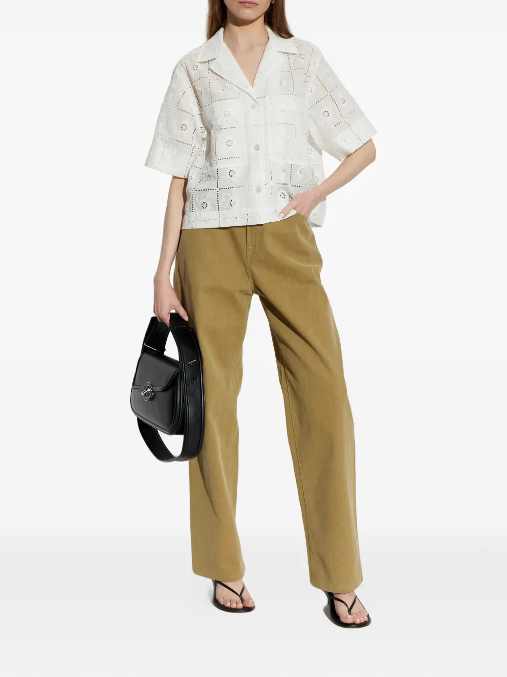  Ps Paul Smith Floral-embroidered Shirt - White 