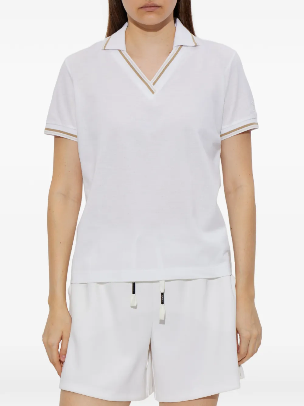  Bogner Jula Striped V-neck T-shirt - White 