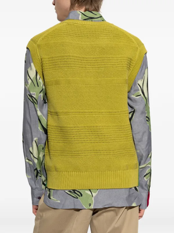 Paul Smith VEST ベスト Paul Smith V-neck Knitted Vest | Green | FARFETCH