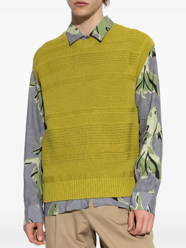 Paul Smith V-neck Knitted Vest | Green | FARFETCH