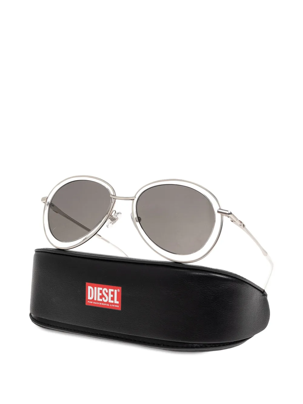  Diesel Oval-frame Sunglasses - Silver 