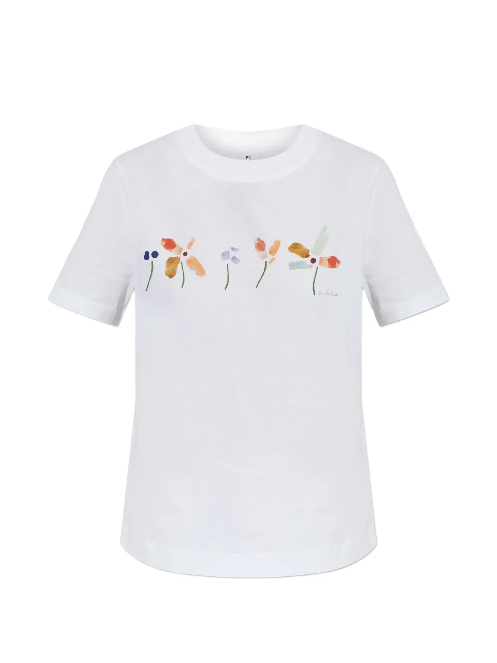 PS Paul Smith Row of Flowers T-shirt - Bianco