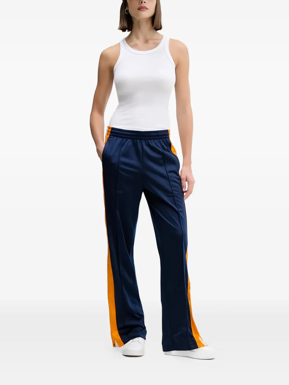 adidas Trainingsbroek met zijstreep en drukknopen Blauw