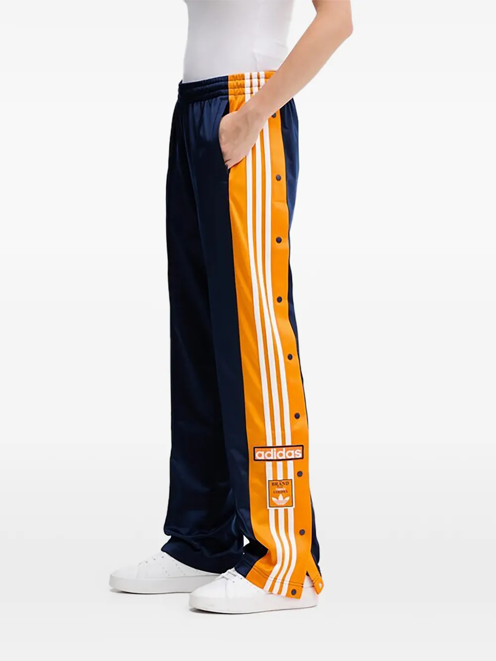 adidas Trainingsbroek met zijstreep en drukknopen Blauw