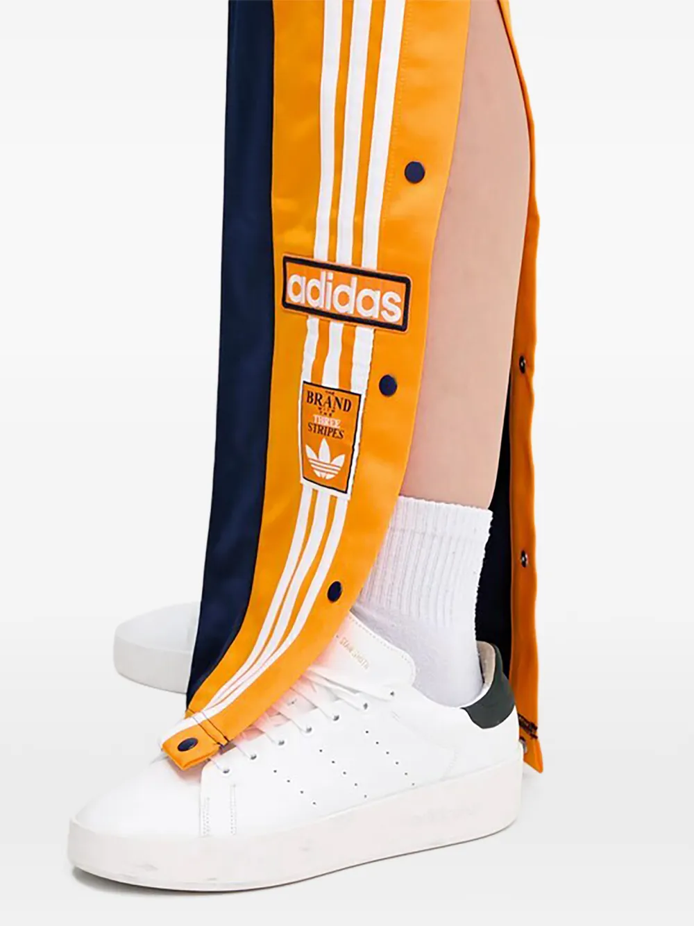adidas Trainingsbroek met zijstreep en drukknopen Blauw