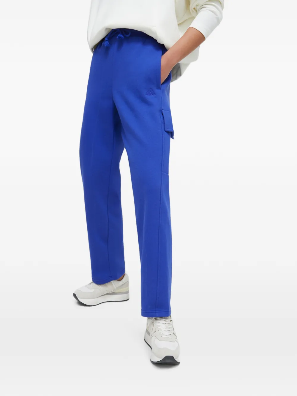 adidas Cargohose mit Logo-Stickerei - Blau