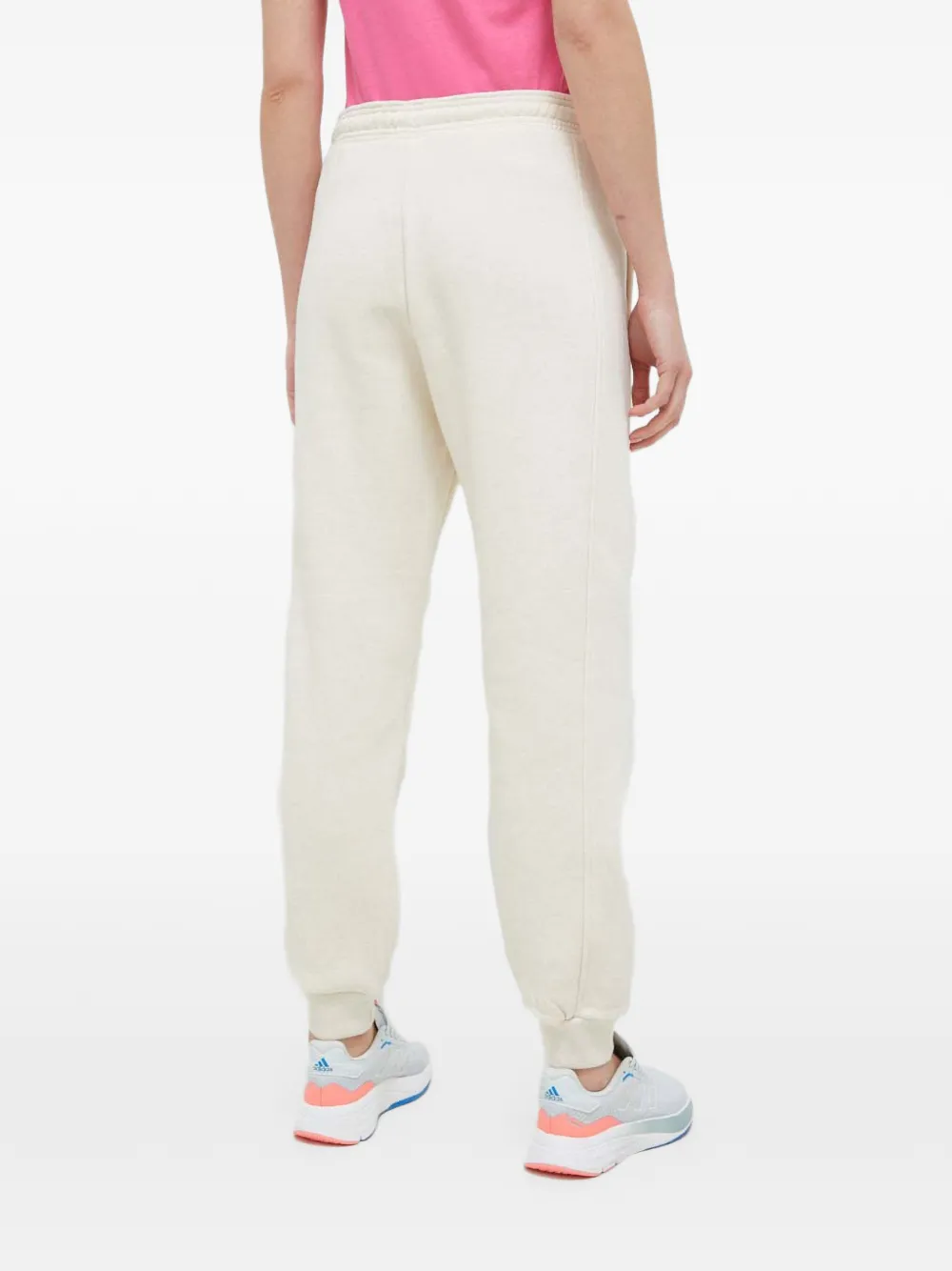adidas Trainingsbroek met geborduurd logo en trekkoordtaille Beige