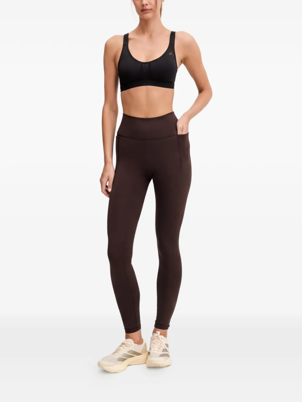 adidas Legging met logo Bruin