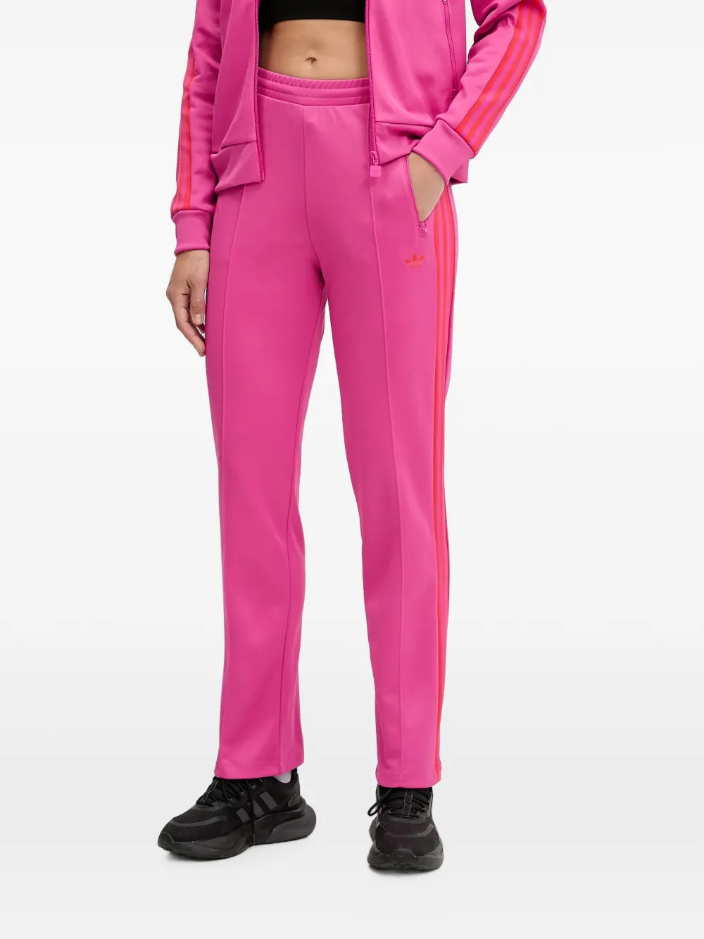 Adidas Trainingsbroek met zijstreep en drukknopen Blauw