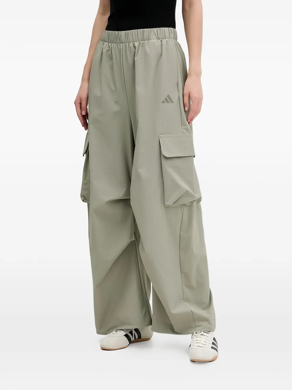 adidas elasticated logo trousers - Verde