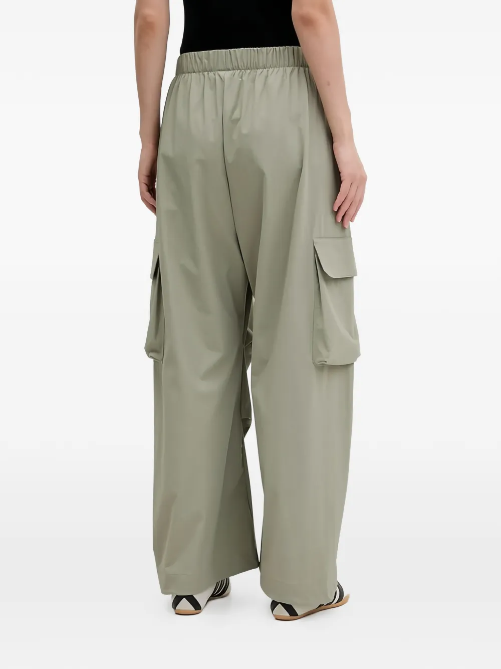 adidas Elastische broek met logo Groen