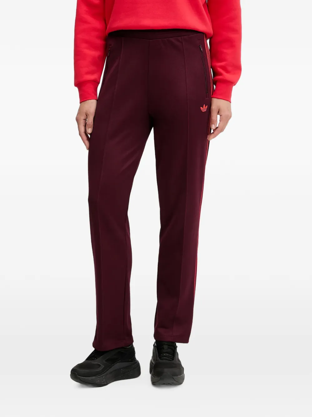 adidas stripe track pants - Rosso