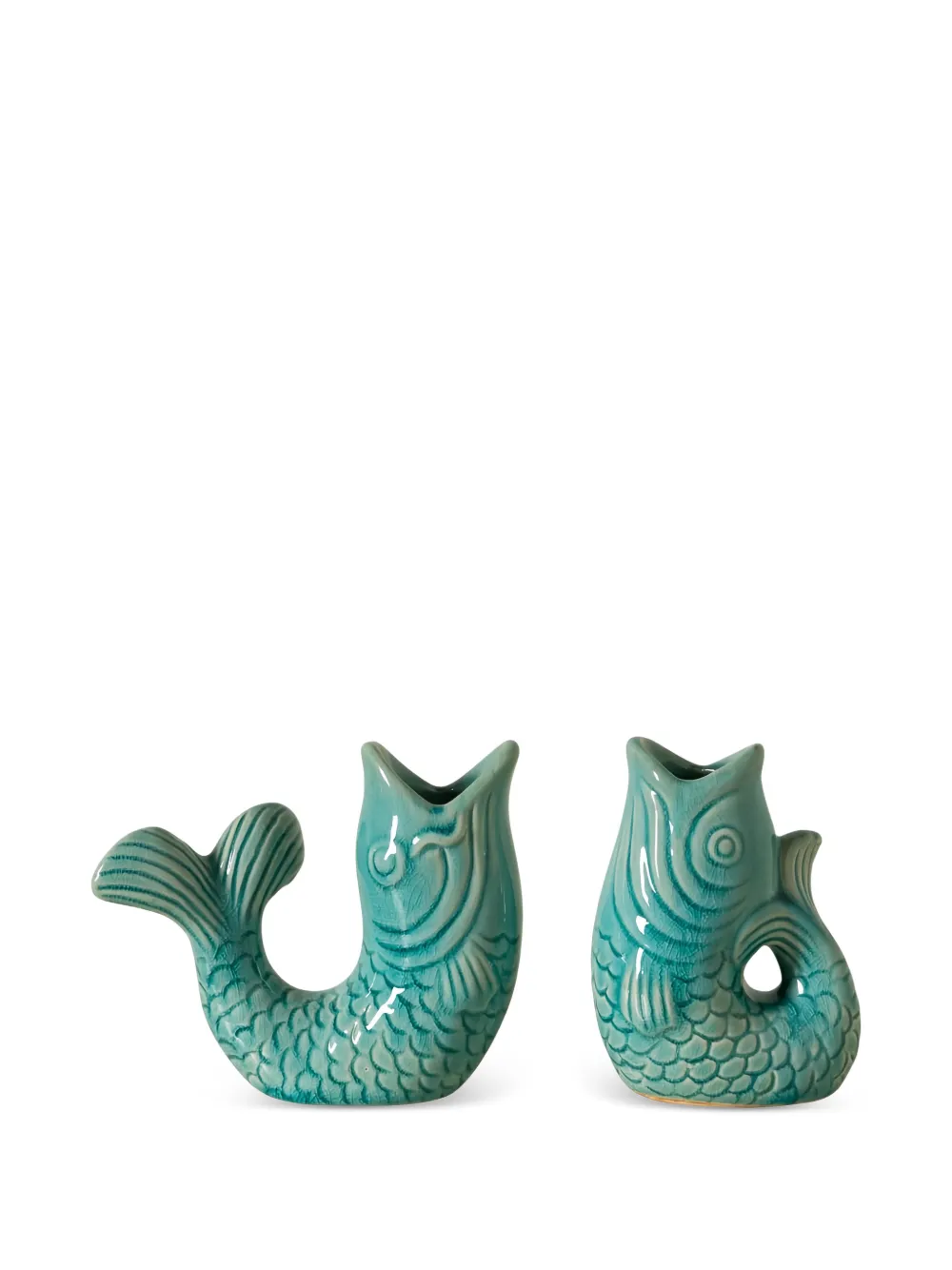 CU I SEEYOU fish-design candle holder (set of two) - Verde