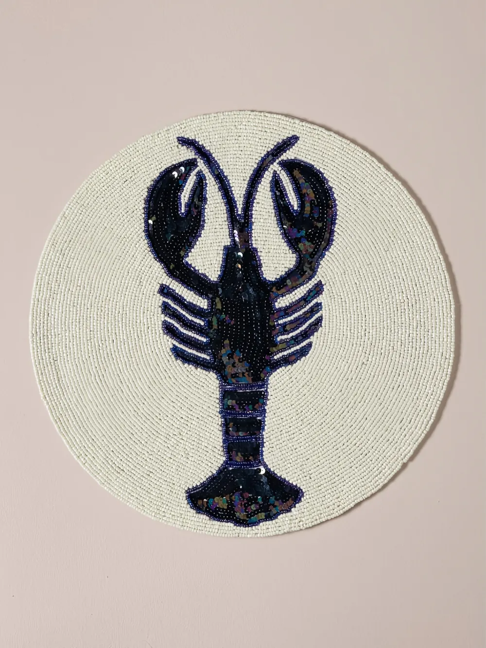  Cu I Seeyou Lobster-design Plate Mat (set Of Two) - Neutrals 