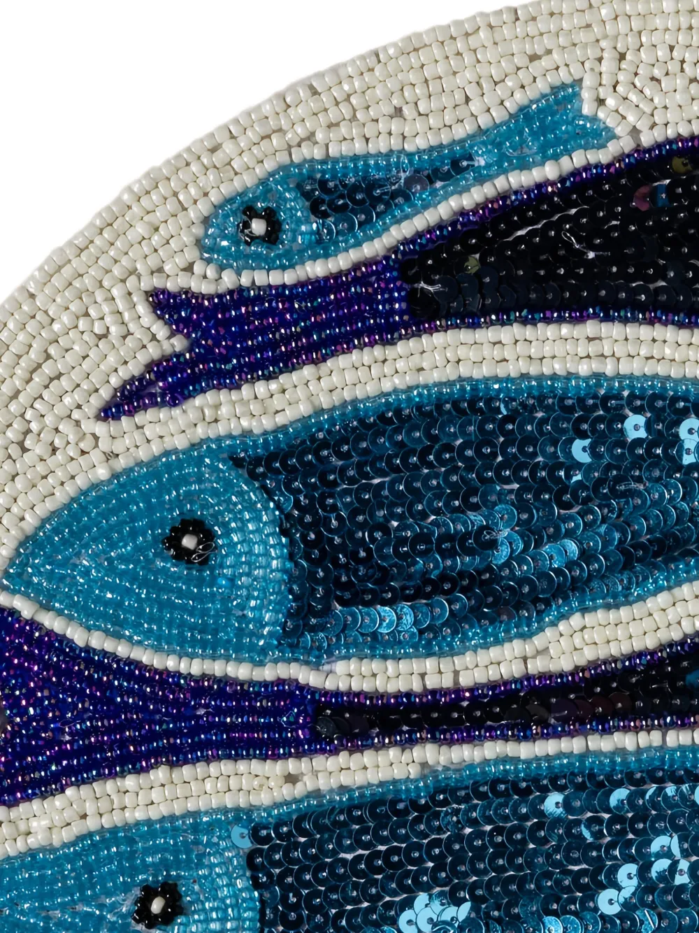  Cu I Seeyou Fish-pattern Plate Mat (set Of Two) - Neutrals 
