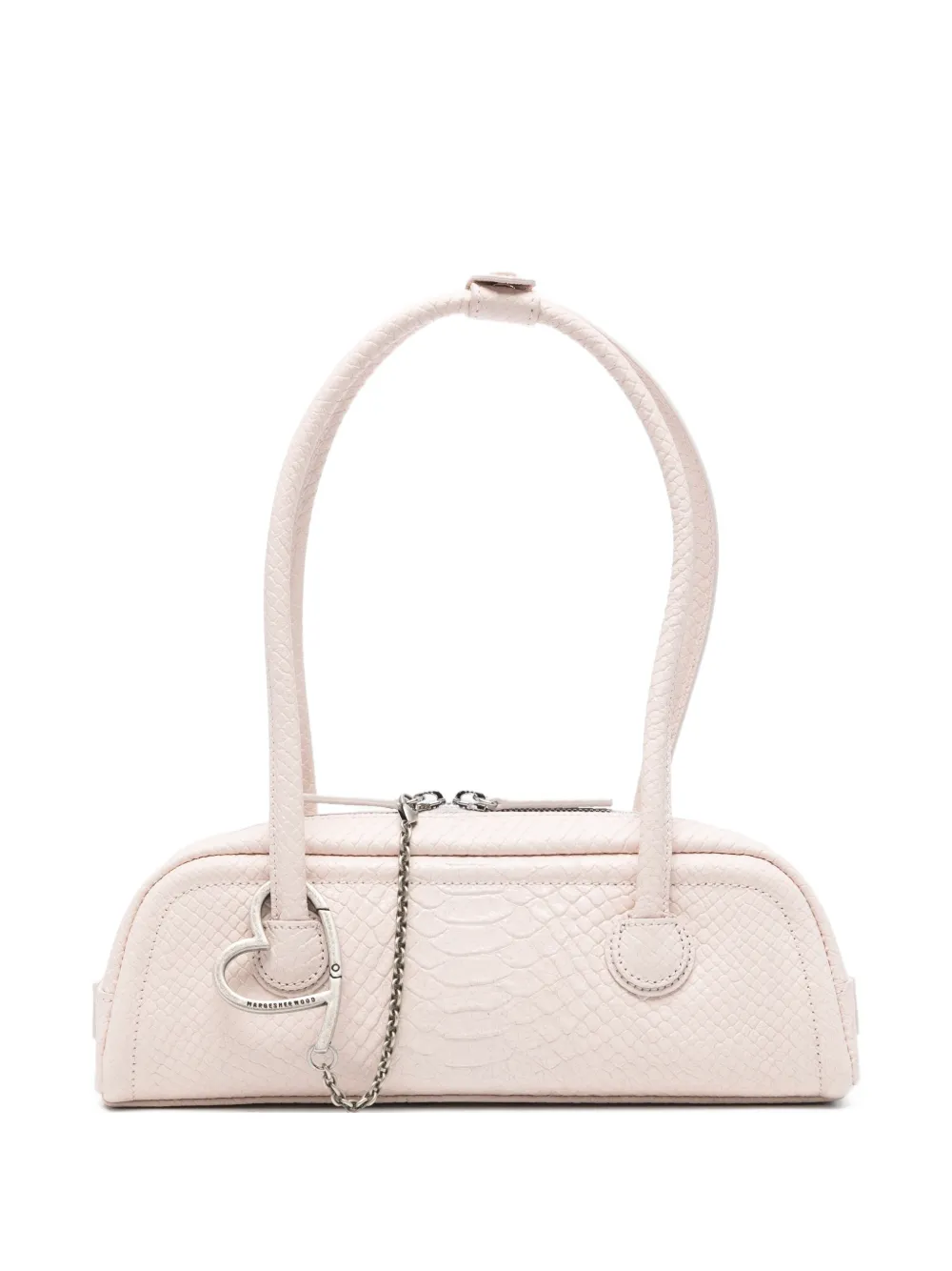 Marge Sherwood snakeskin-embossed shoulder bag - Rosa