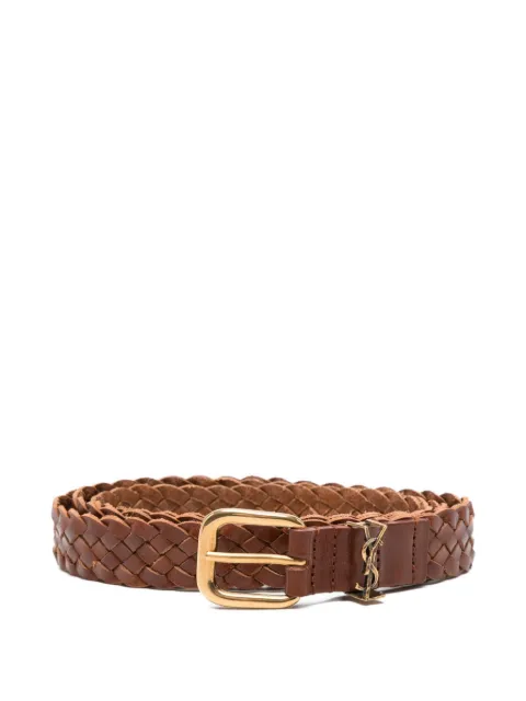 Saint Laurent braided buckle belt