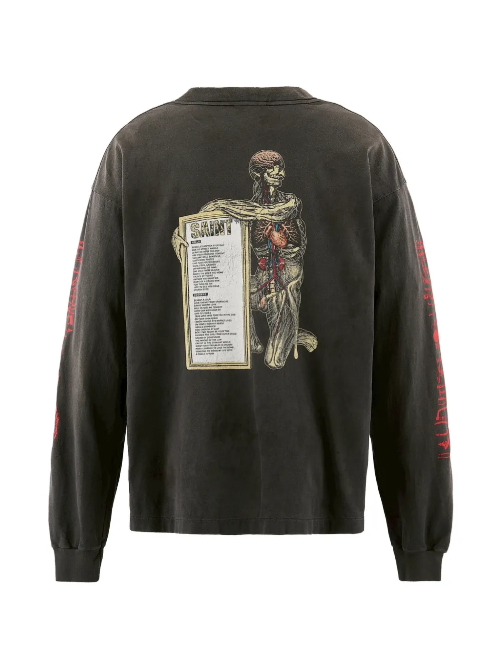 SAINT MXXXXXX T-shirt met lange mouwen en print Grijs