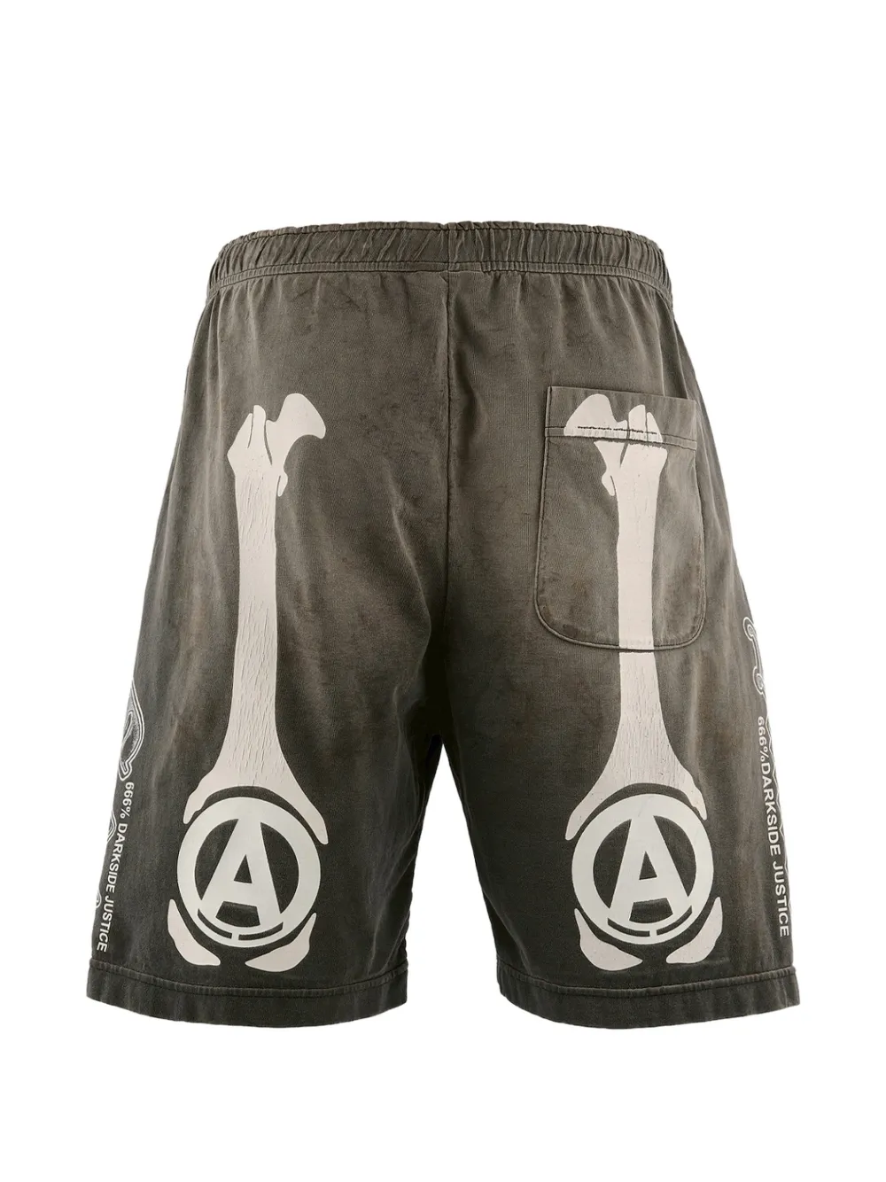 SAINT MXXXXXX Shorts met bottenprint Grijs