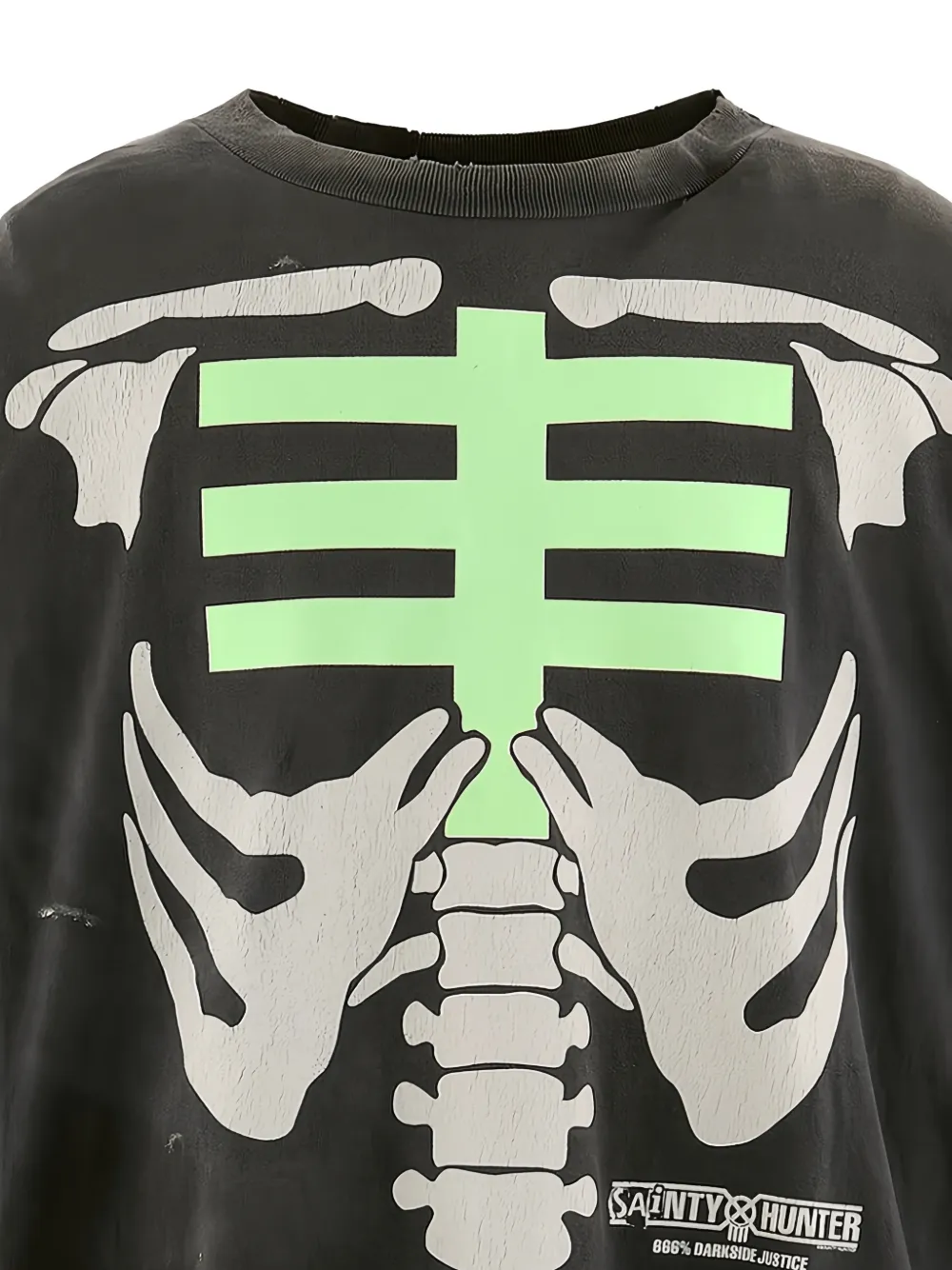 SAINT MXXXXXX T-shirt met skeletprint Zwart