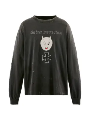 SAINT MXXXXXX グラフィック ロングTシャツ | ブラック | FARFETCH JP