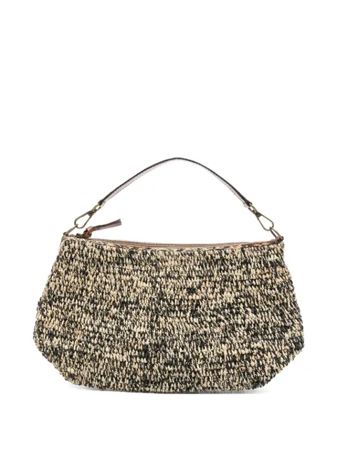 IBELIV trim-leather woven shoulder bag