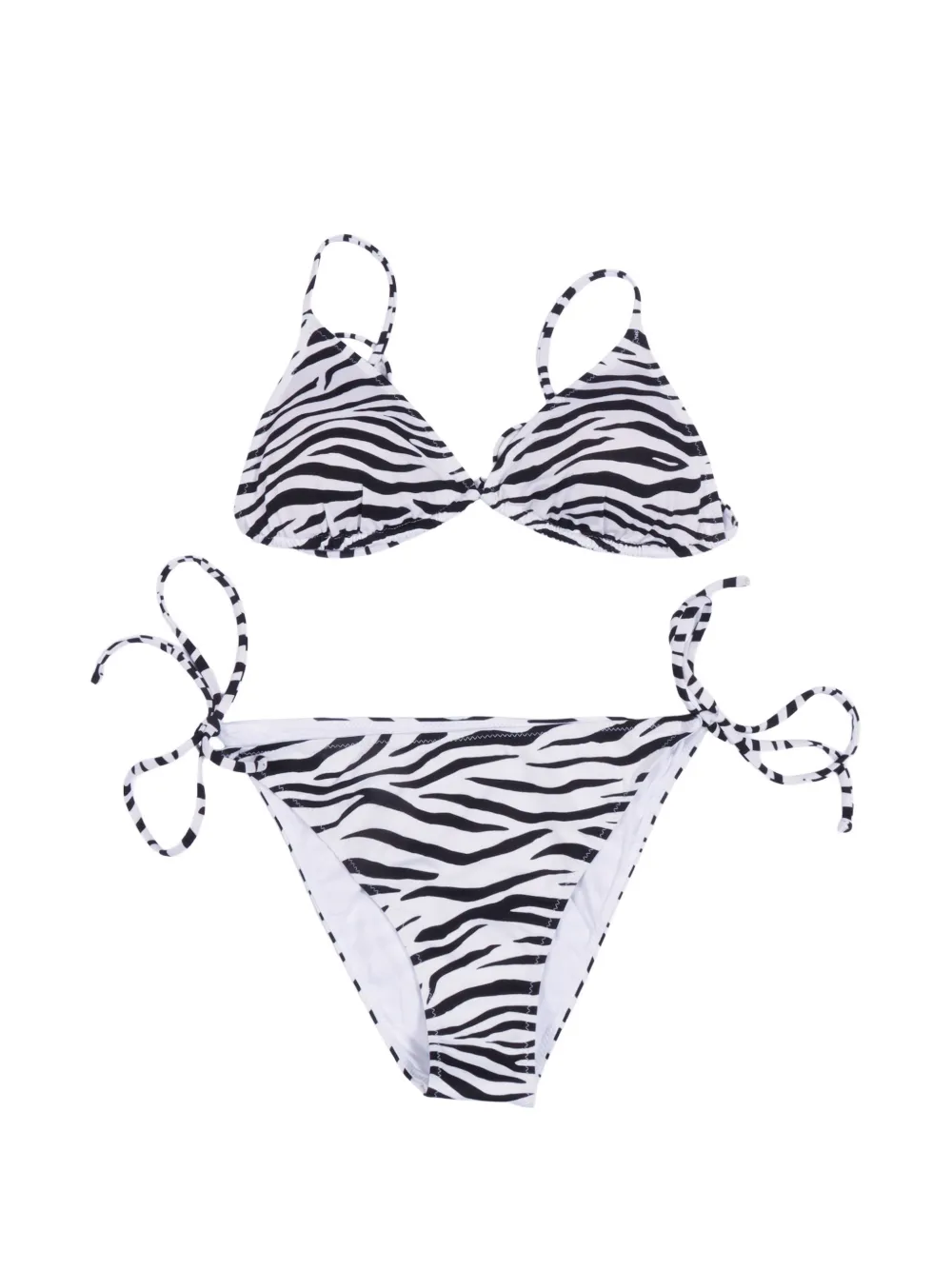 MC2 Saint Barth Kids Leah Teen zebra-print bikini - Weiß