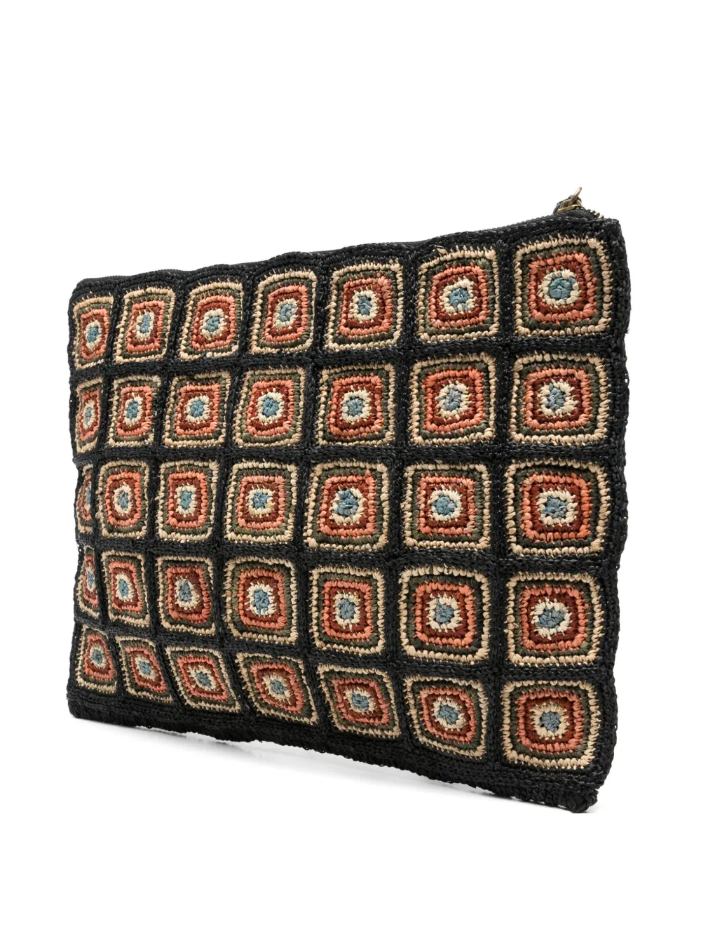  Ibeliv Patterned Woven Clutch Bag - Black 
