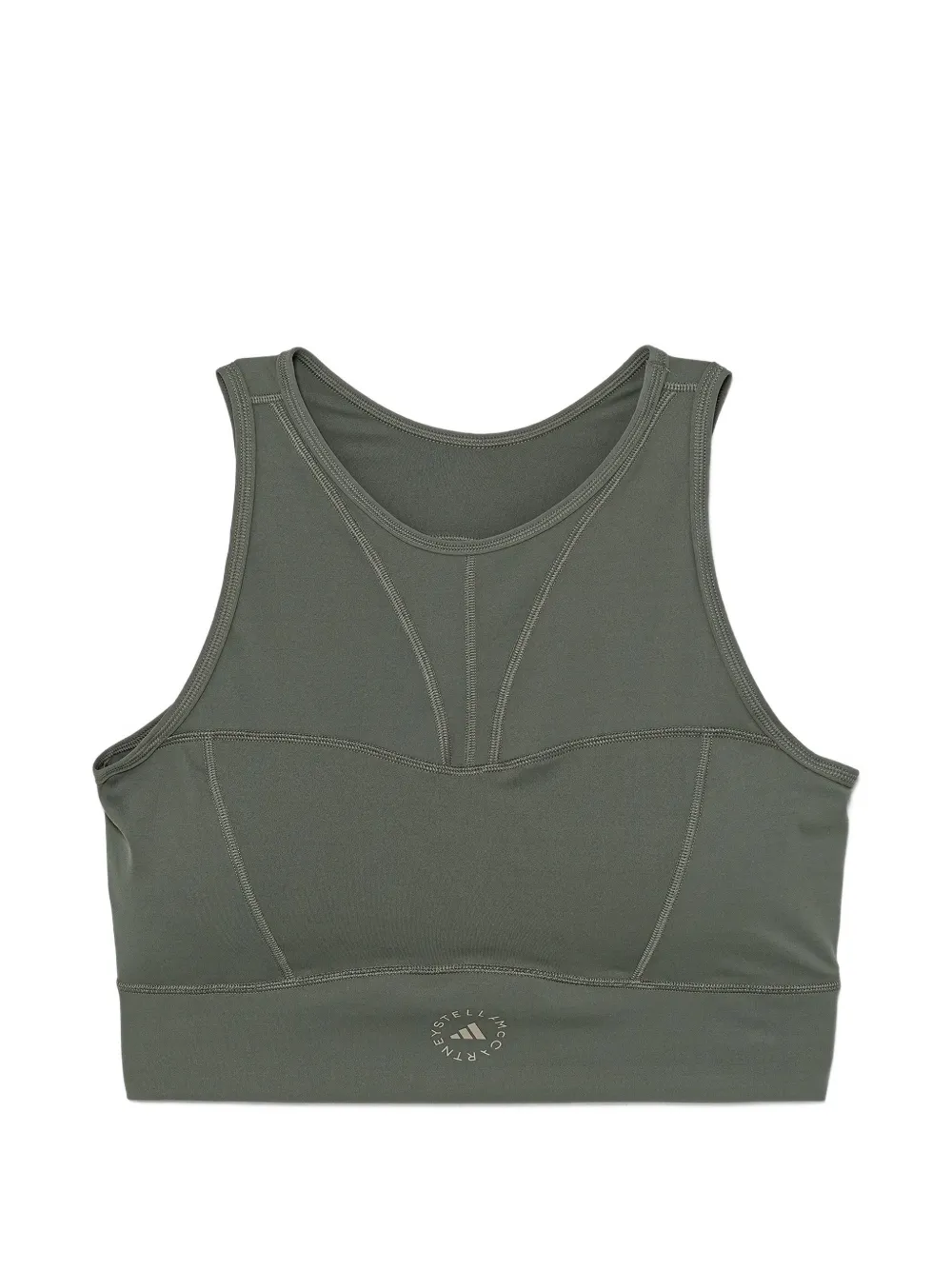 adidas by Stella McCartney Top con stampa logo - Verde