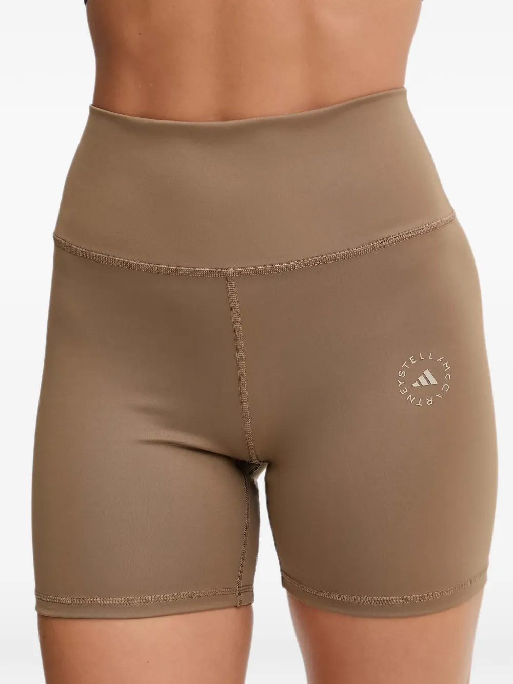 adidas by Stella McCartney High-waist shorts met logo Beige