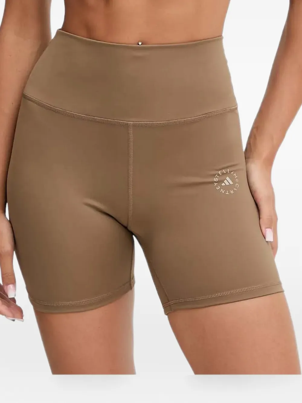 adidas by Stella McCartney Shorts a vita alta - Toni neutri