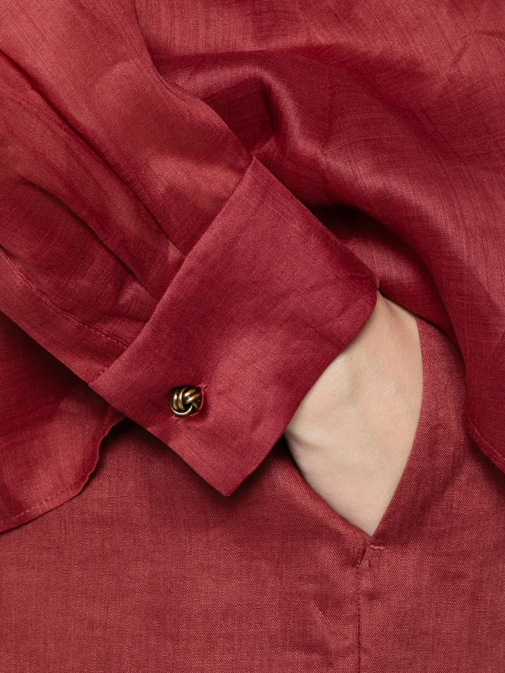 Max Mara Geplooid blouse Rood