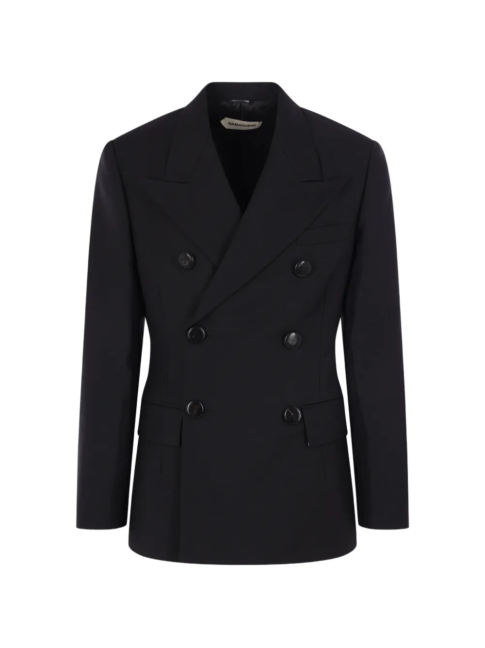 Namacheko double-breasted peak-lapel blazer - Nero