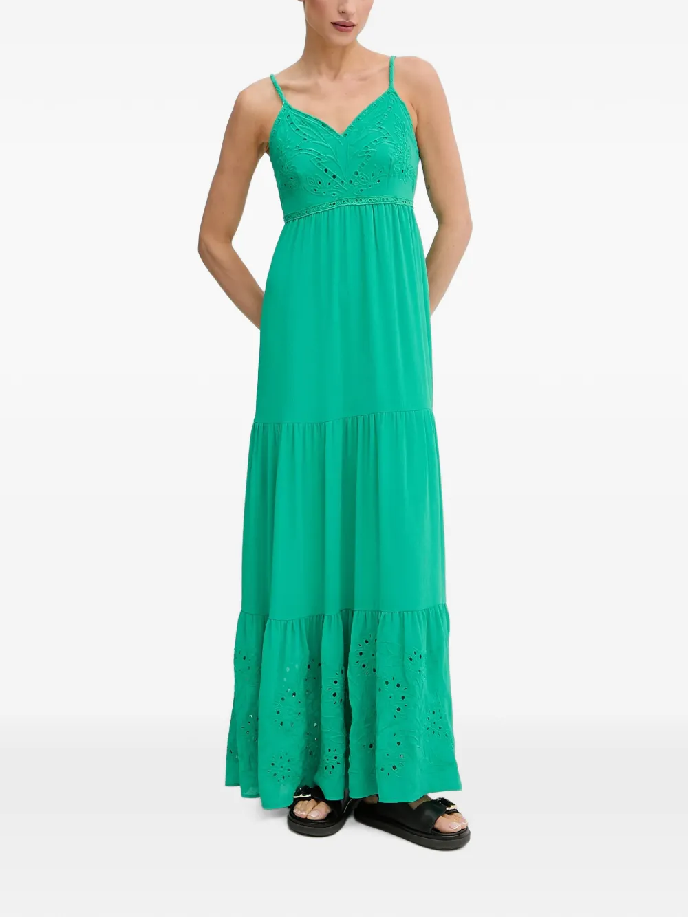 Morgan braided-tie maxi dress