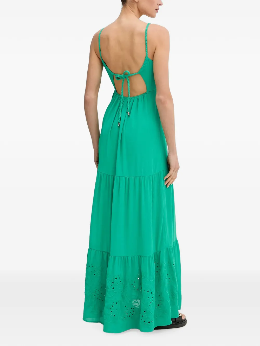 Morgan Maxi-jurk met gevlochten strik Groen