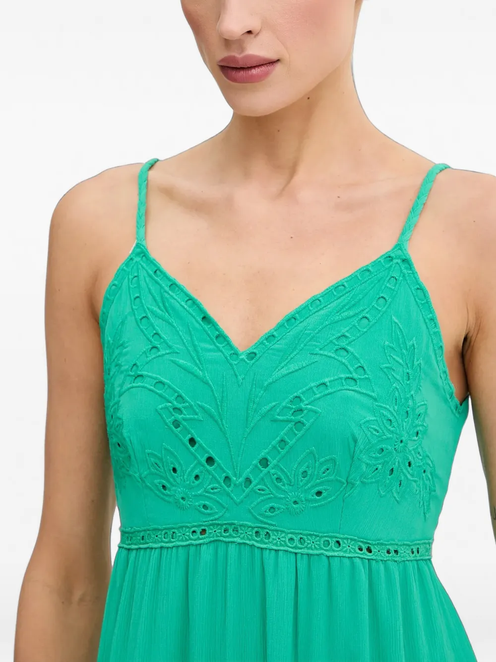 Morgan Maxi-jurk met gevlochten strik Groen