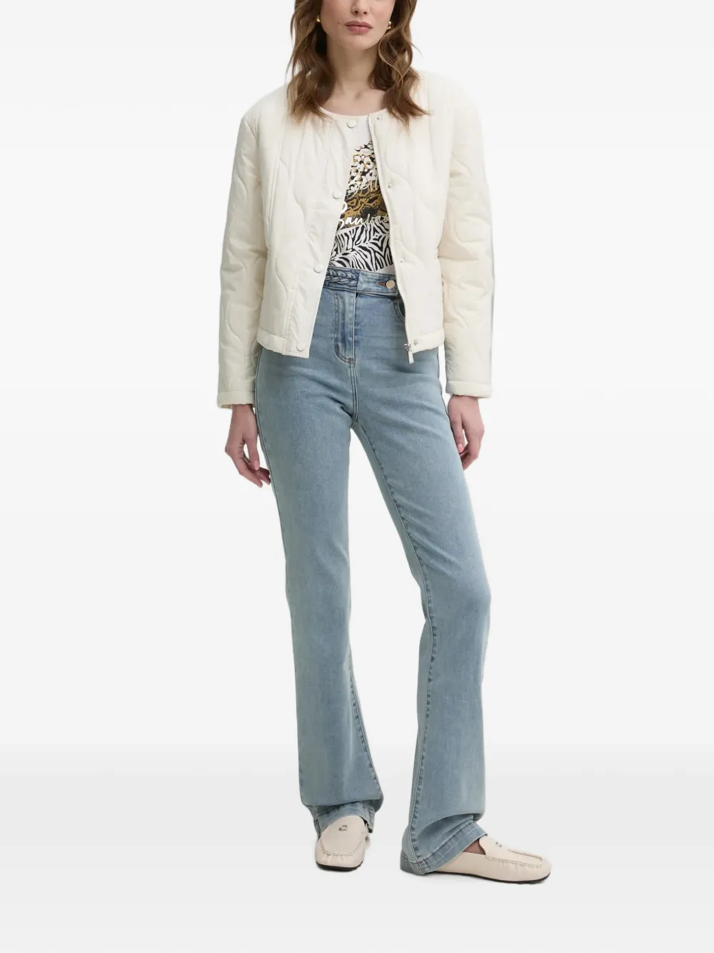 Morgan Gewatteerd jack Beige