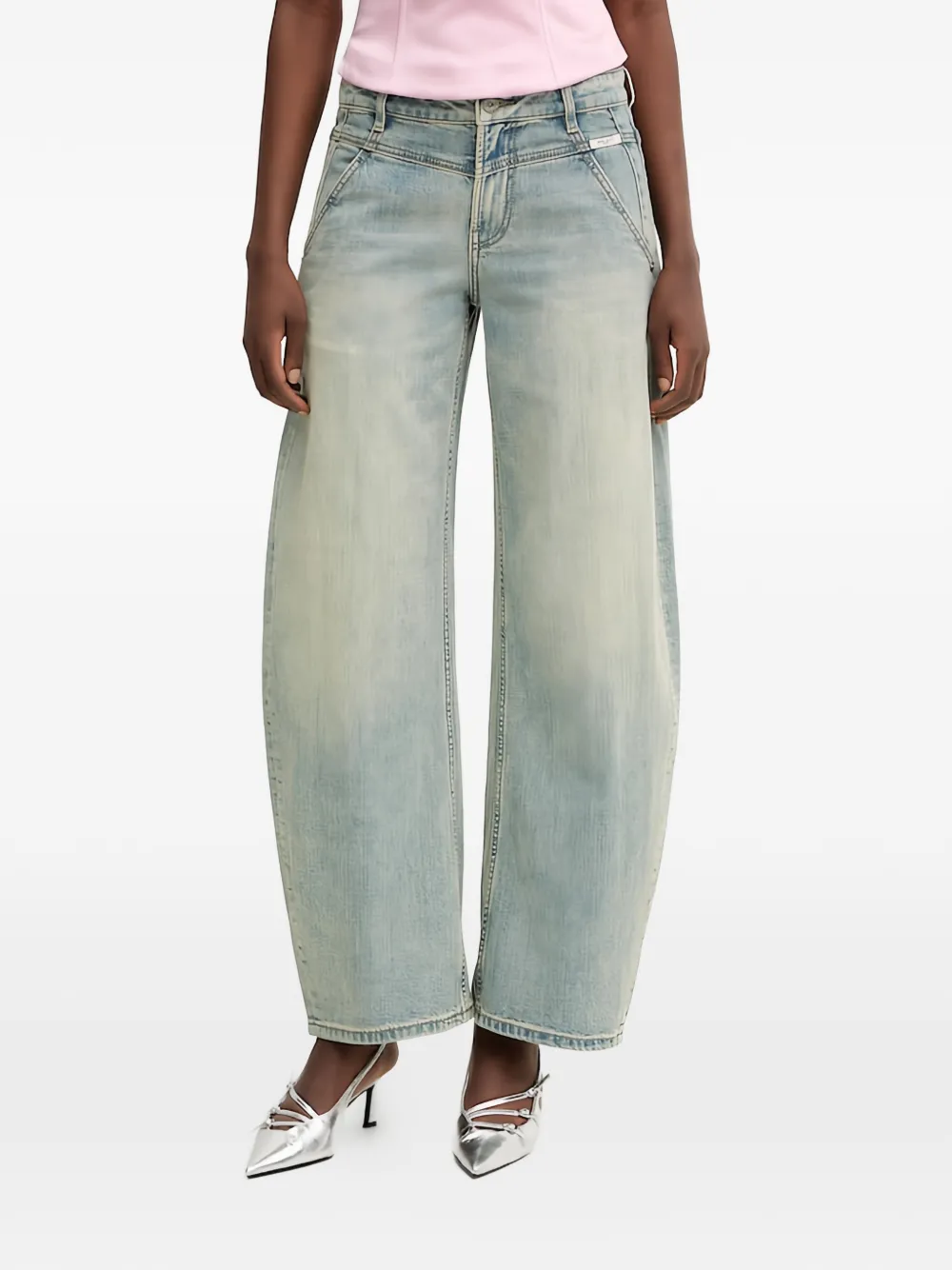 Miss Sixty panelled barrel-leg jeans - Blu