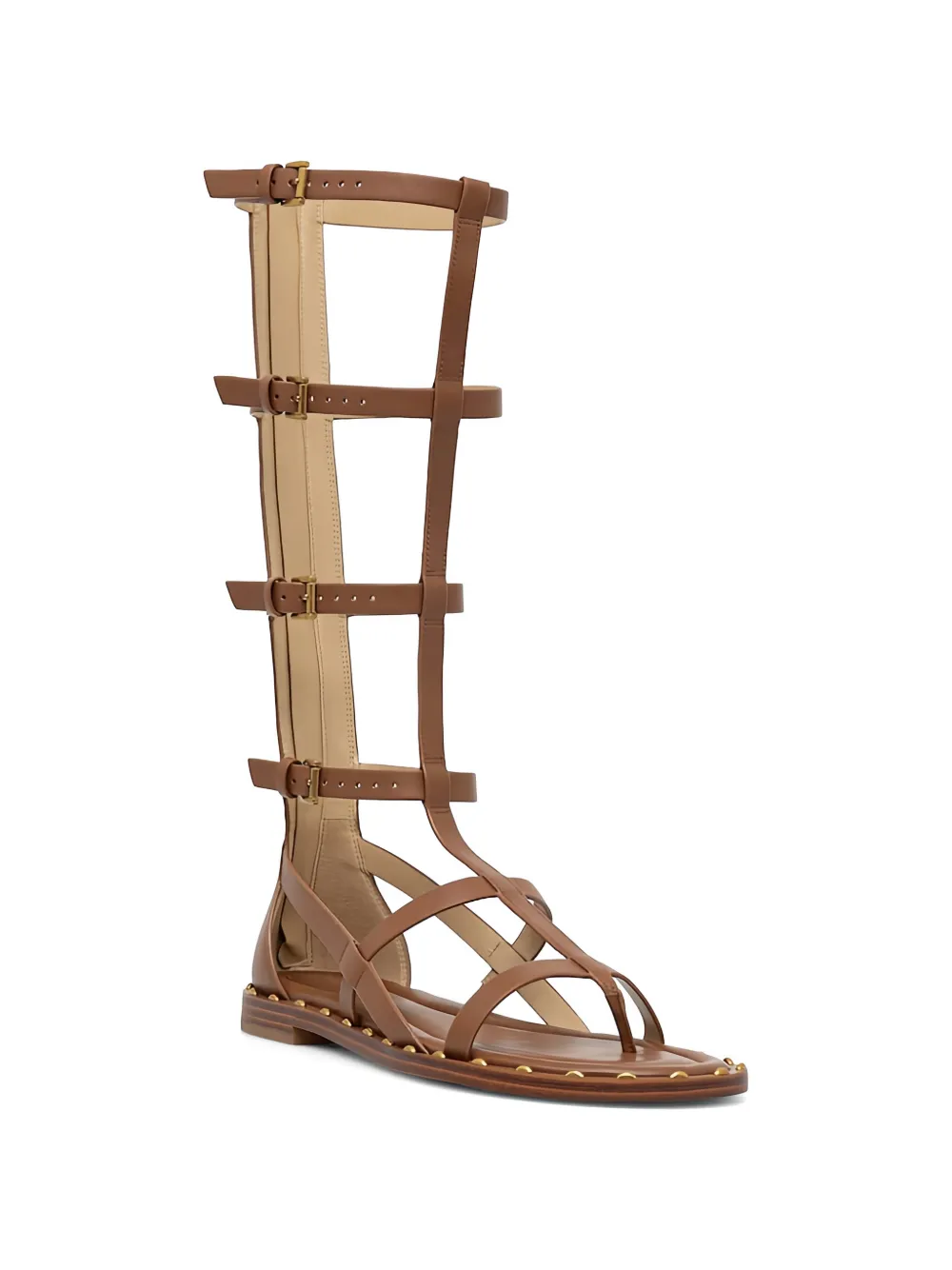 Michael Kors Sandalen met studs en gesp Bruin