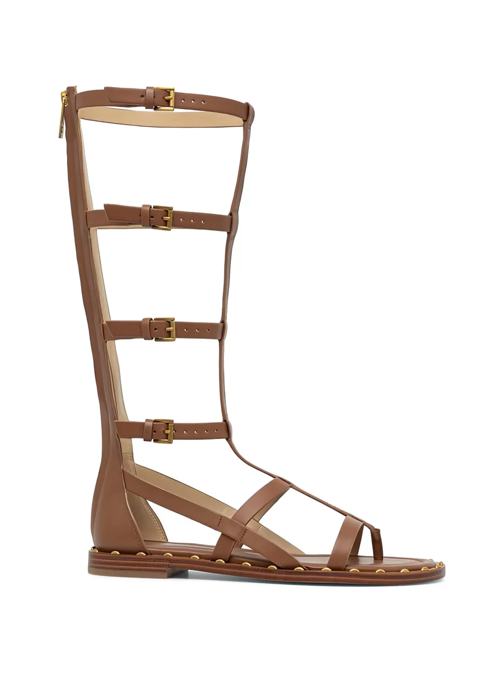 Michael Michael Kors buckle studded sandals - Marrone