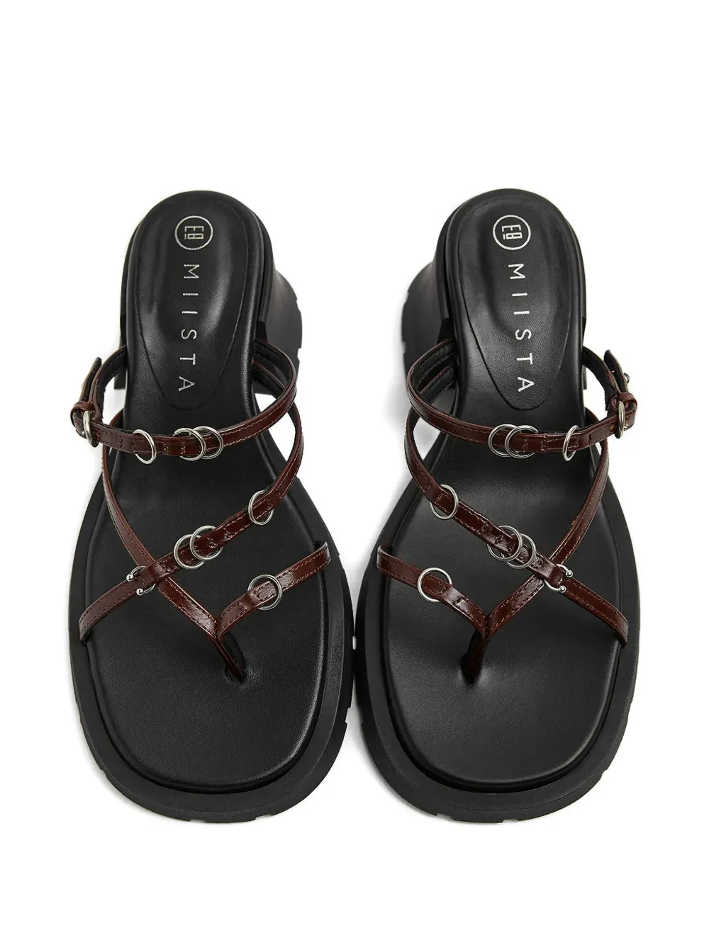 Miista ring-embellished multi-strap sandals Bruin