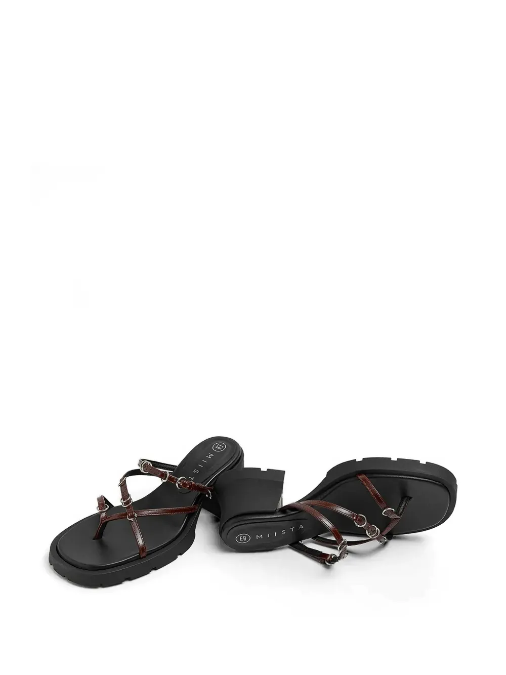 Miista ring-embellished multi-strap sandals Bruin