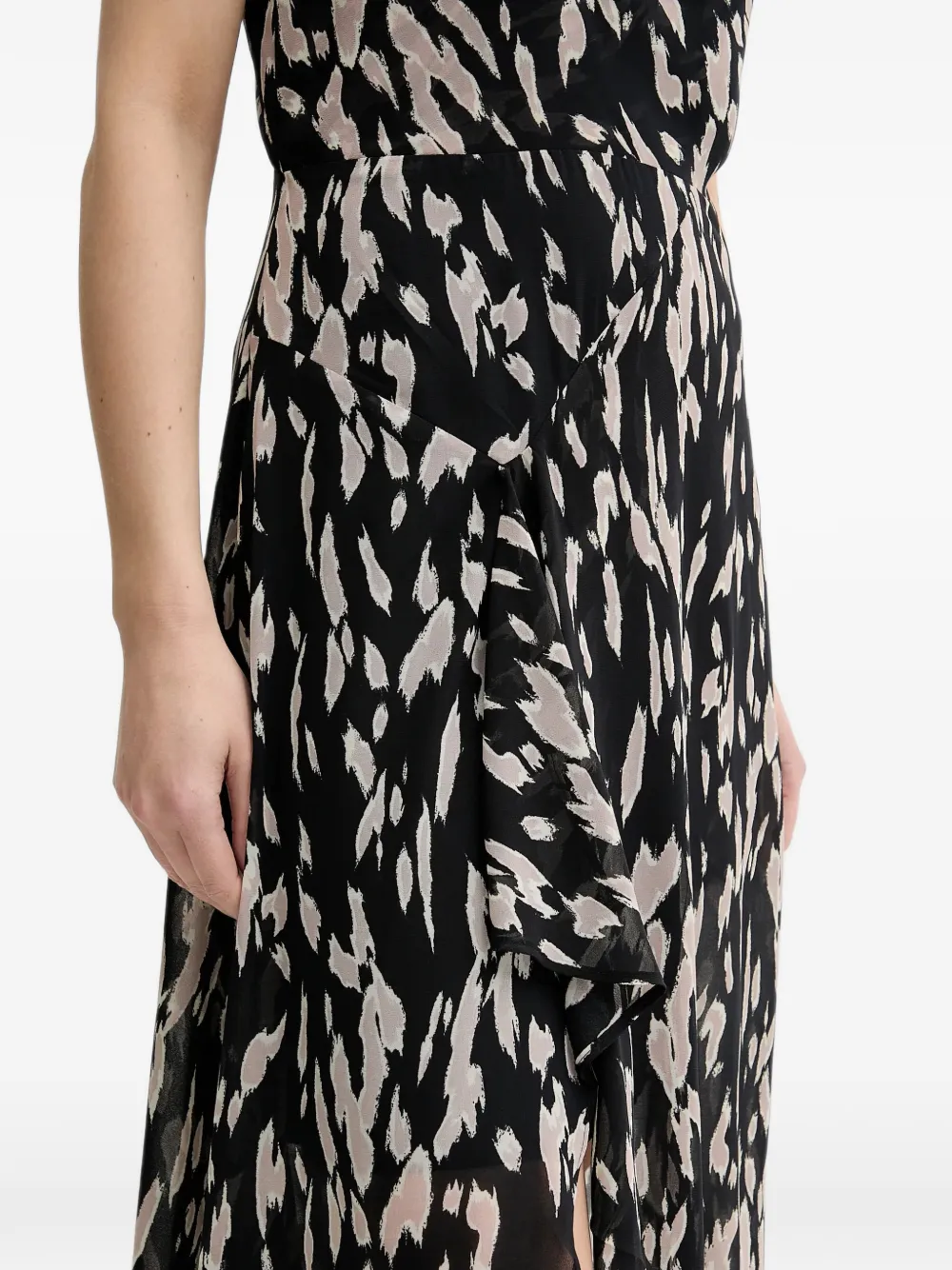Morgan Midi-jurk met col Zwart
